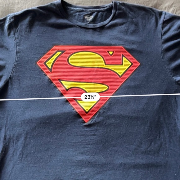 Superman 100% cotton navy blue short sleeve tshirt - Picture 3 of 5